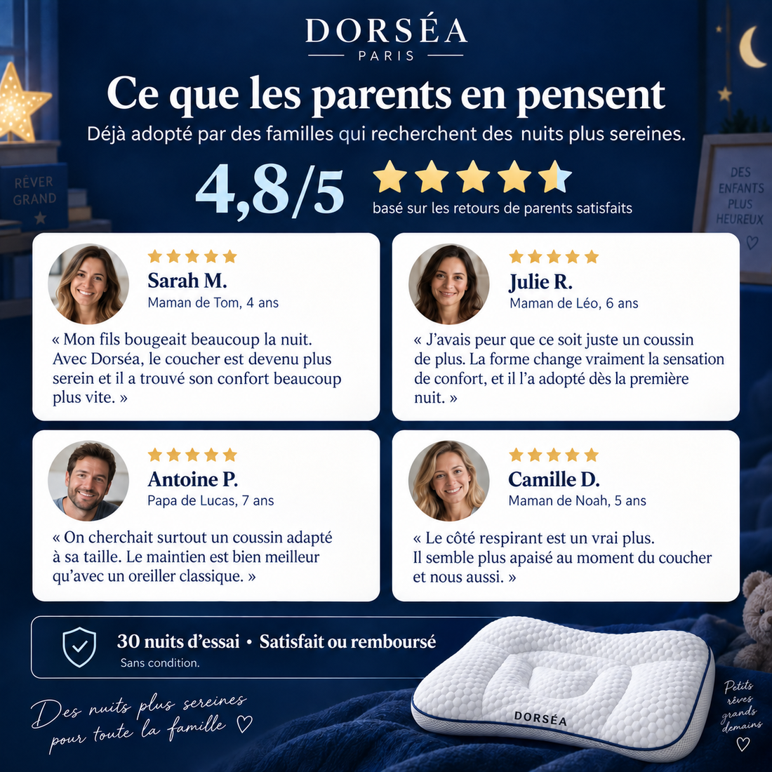 Coussin enfant Dorséa