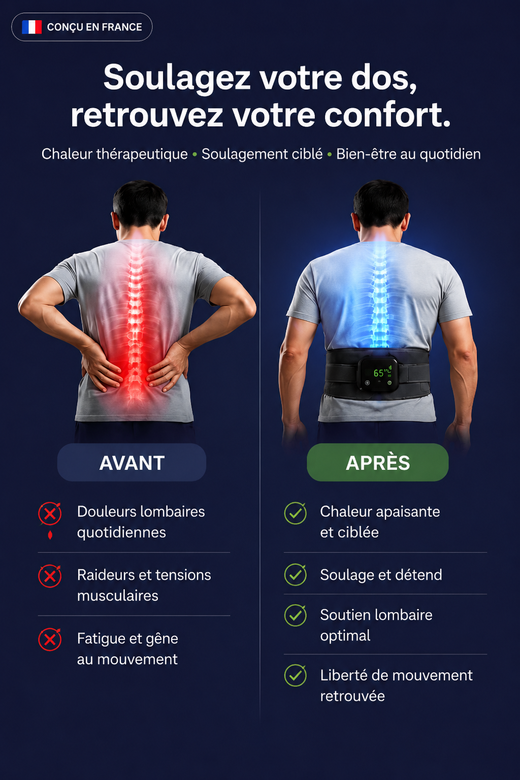 Dorséa — Ceinture chauffante lombaire