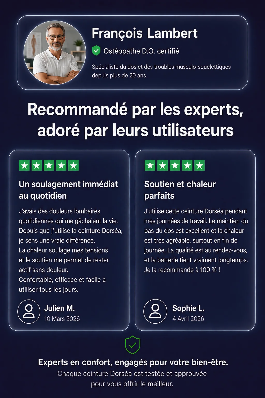 Dorséa — Ceinture chauffante lombaire