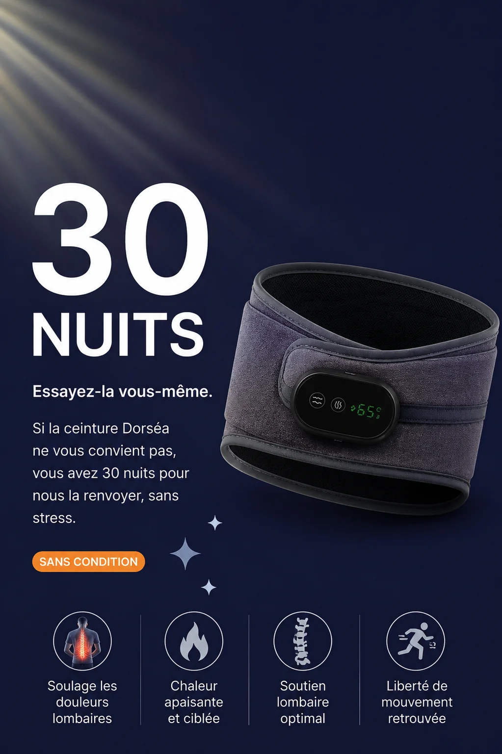 Dorséa — Ceinture chauffante lombaire