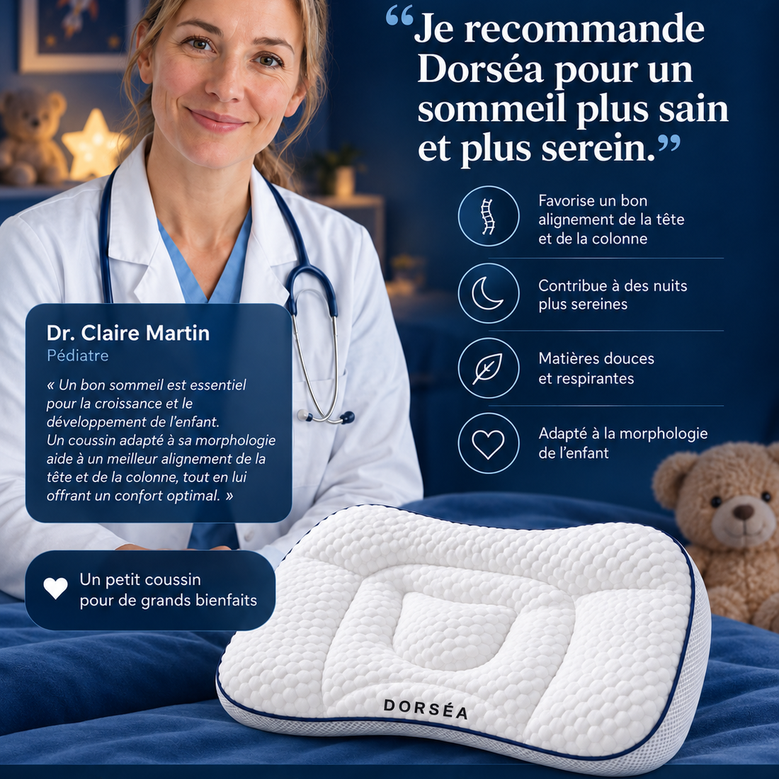 Coussin enfant Dorséa