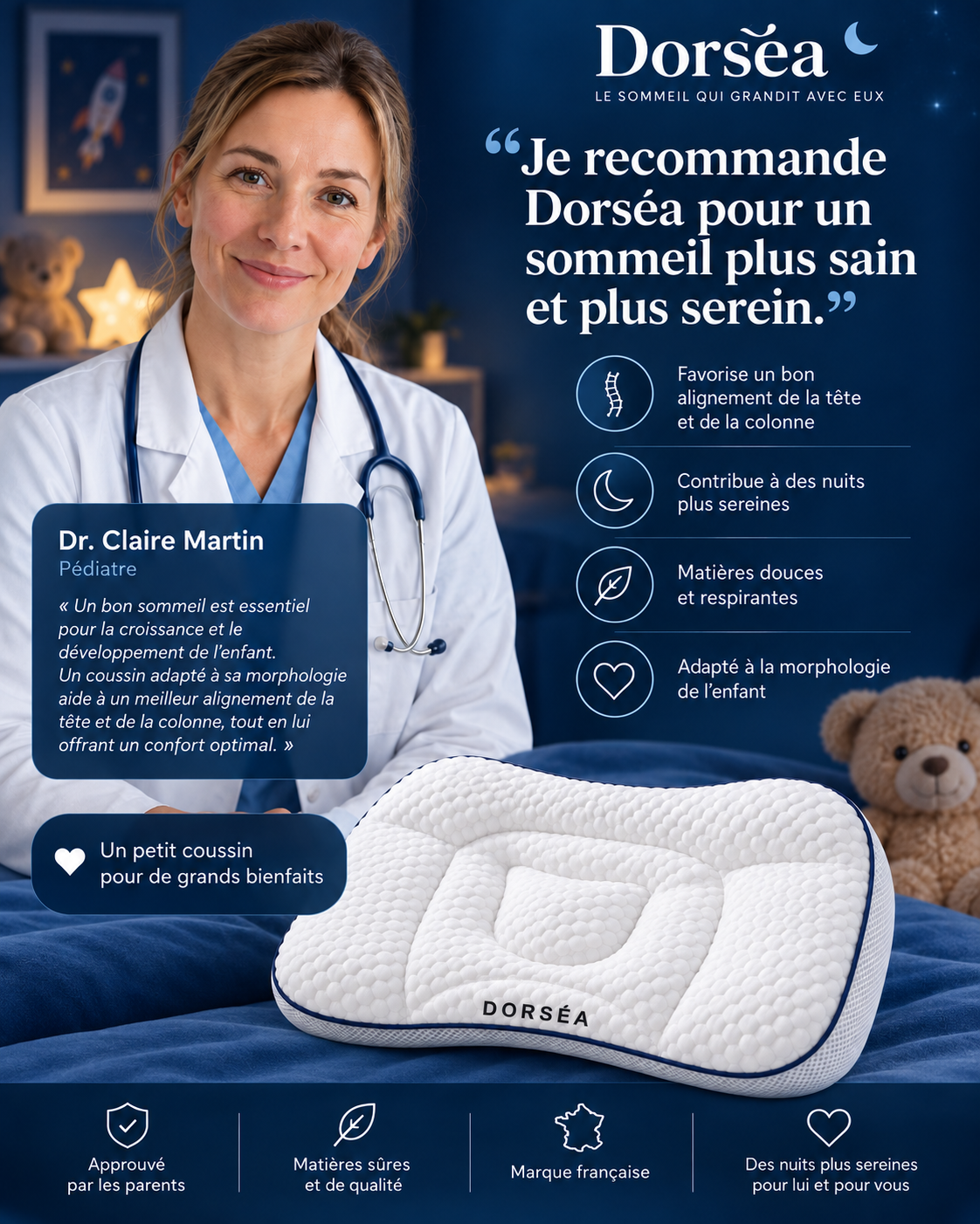 Coussin enfant Dorséa