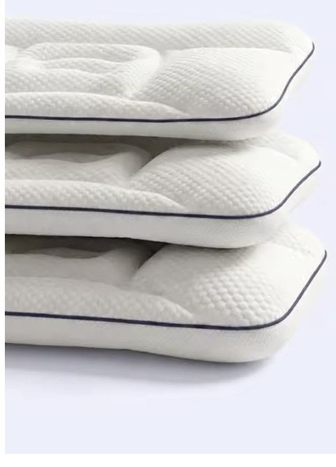 Les trois tailles du coussin enfant Dorséa, empilées : la plus basse en haut, la plus haute en bas